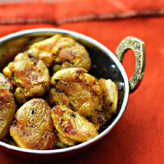 Indian Smashed Potatoes