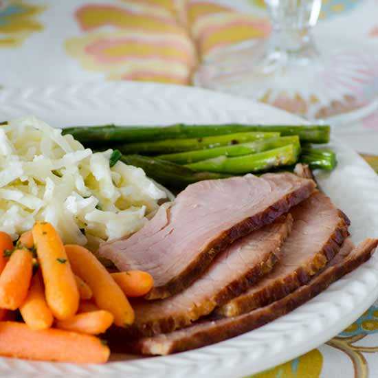 Slow Cooker Honey Glazed Ham