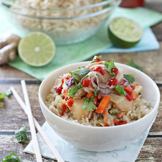 Thai chicken bowls
