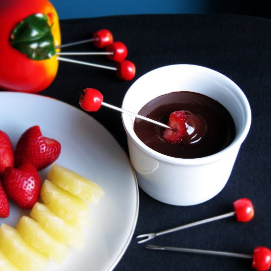 Milk & Dark Chocolate Fondue
