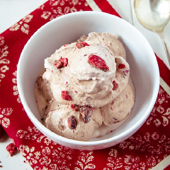 Chocolate cherry ice cream