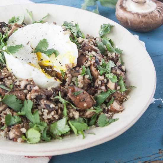 Sesame Mushroom Quinoa Salad