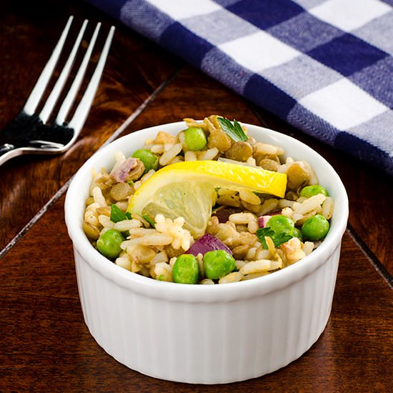 Lentil, Rice, and Pea Salad
