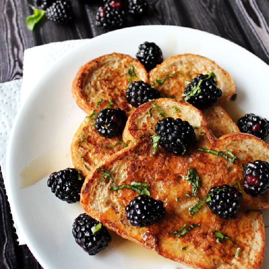 Blackberry Basil French Toast