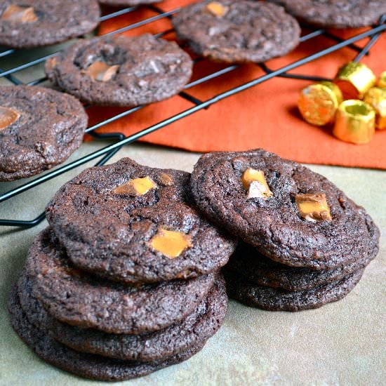Chocolate Rolo Cookies