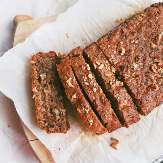 Gluten Free Walnut Banana Bread