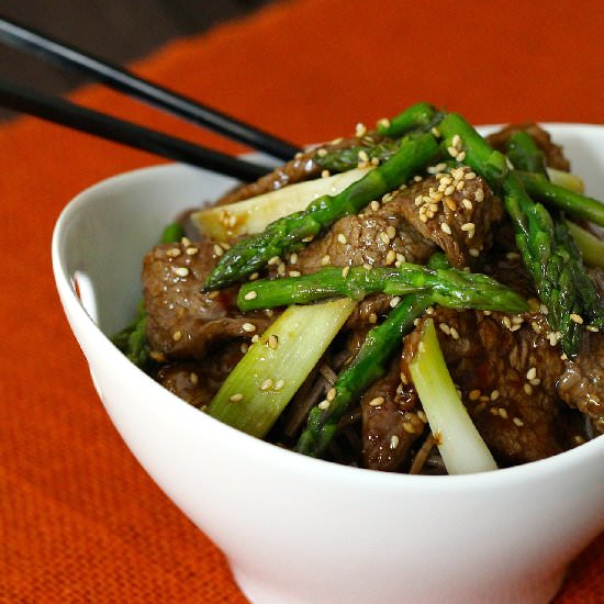 Sesame Beef and Asparagus Stir-Fry
