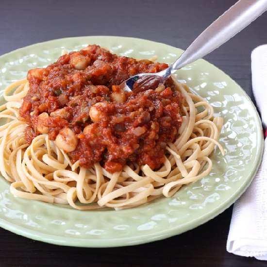 Veggie Tomato Sauce with Chickpeas