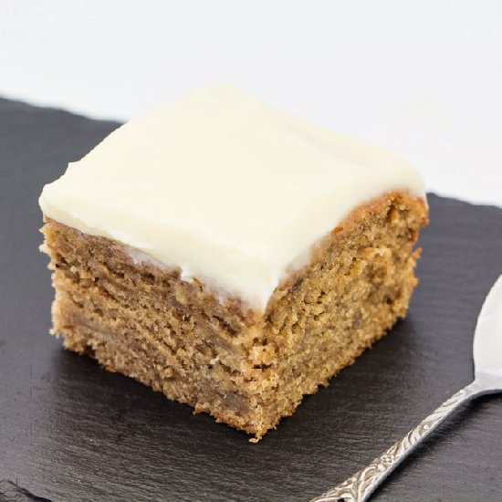 Moist Banana Cake with Frosting