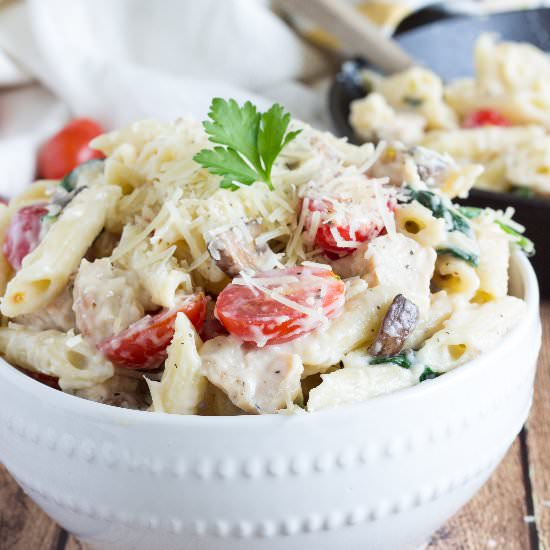 Lightened-up Penne Pasta
