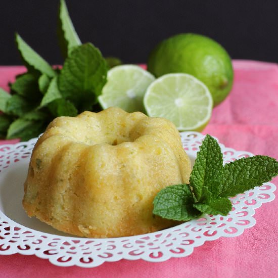 Lime Mint Rum Cakes