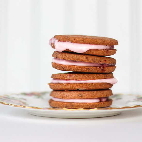 Strawberry Shortbread Cookies