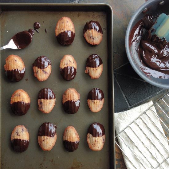 Cherry-Amaretto Madeleines
