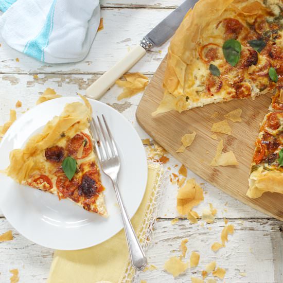 Roasted Tomato Filo Quiche