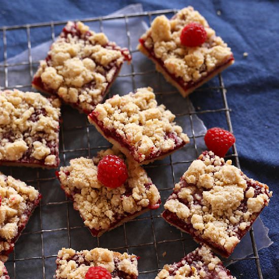 Raspberry Crumb Bars