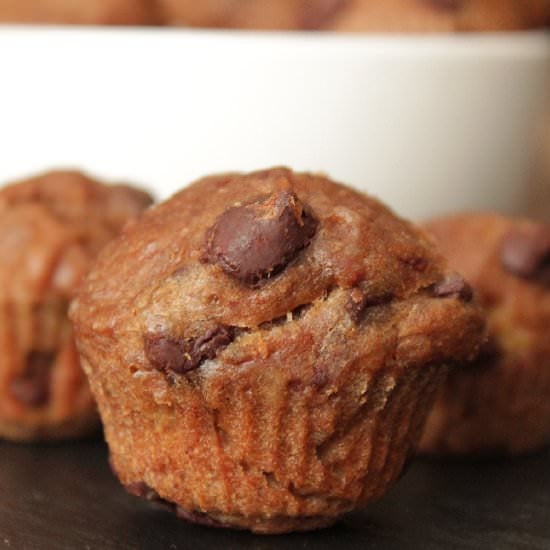 Banana Chocolate Chia Mini Muffins