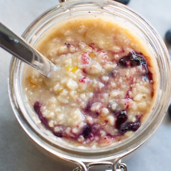 Saffron Blueberry Oatmeal
