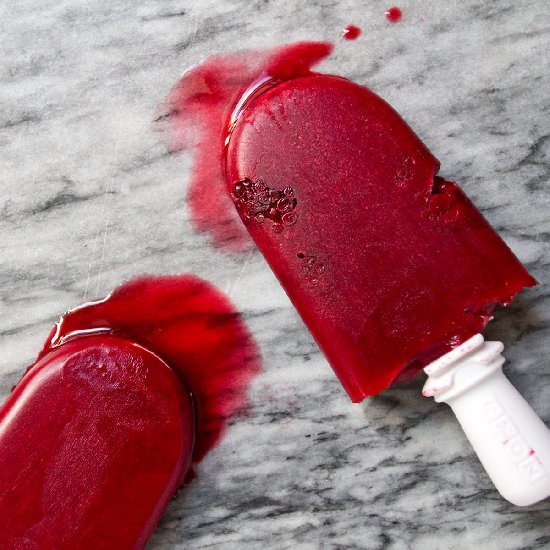 Blackberry Lime Tea Popsicles