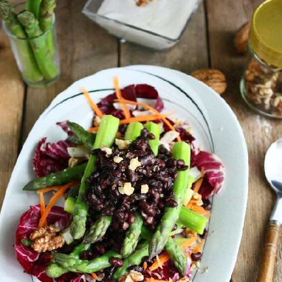 Asparagus Salad w/ Walnut Dressing