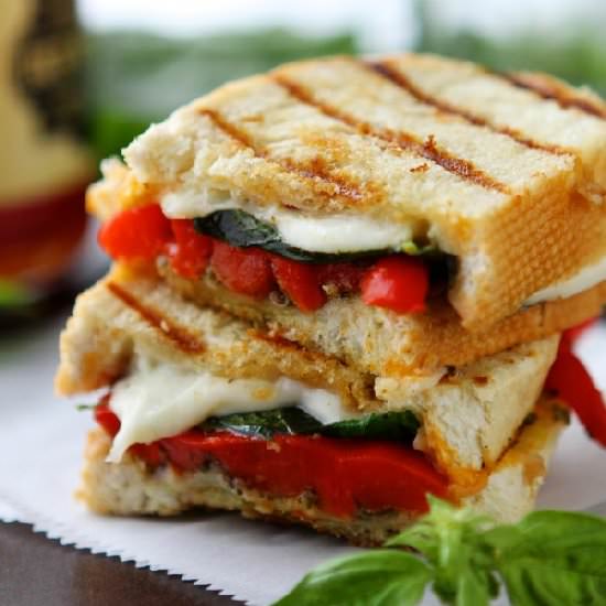 Roasted Red Pepper Pesto Grilled