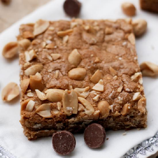 Salted Peanut Blondies