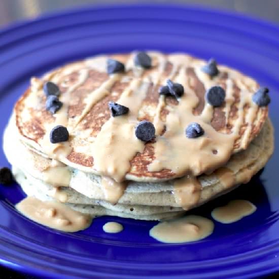 Healthy Chocolate Chip Pancakes