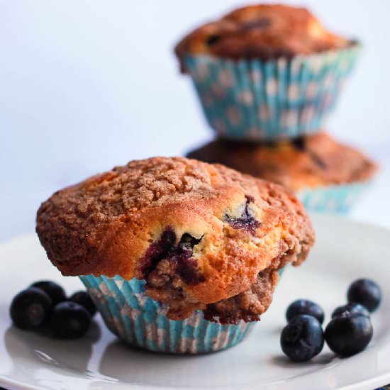 Blueberry Crumb Cake Muffins