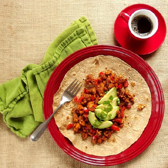 Smokey Sweet Potato Tempeh Scramble