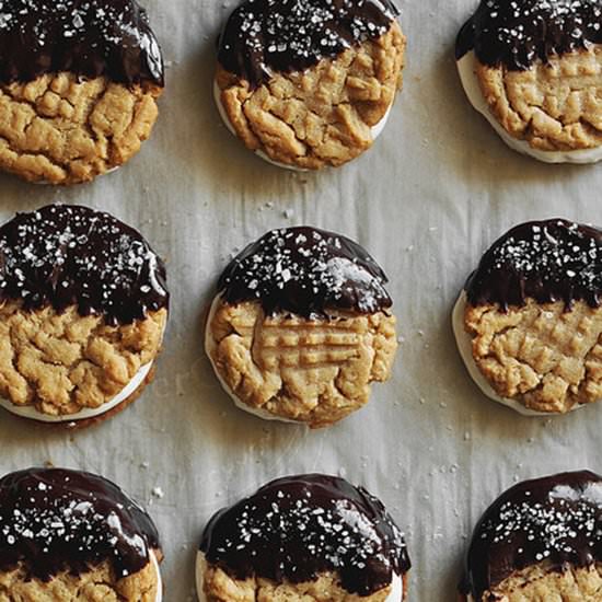 Fluffernutter Cookie Sandwiches
