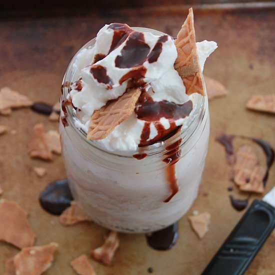 Choc Banana Waffle Cone Milkshake