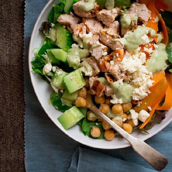 Chicken and Chickpea Power Salad