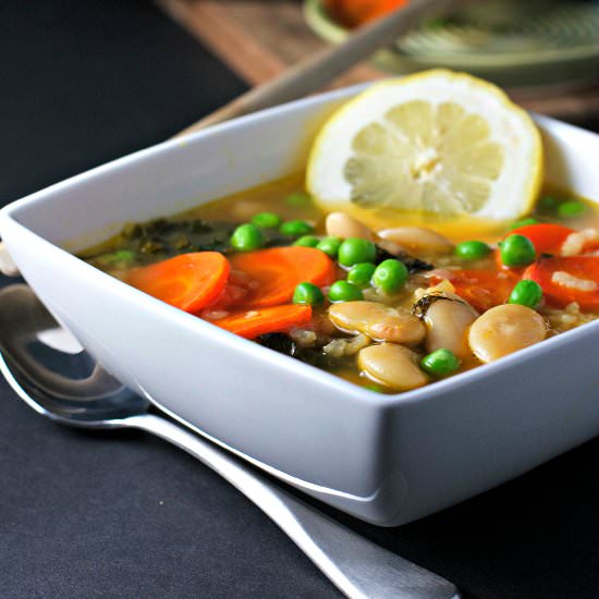 Spring Pea Soup with Lemon and Dill
