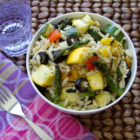 Grilled Vegetable Orzo
