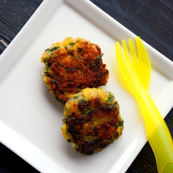 Spinach Rice and Corn Patties