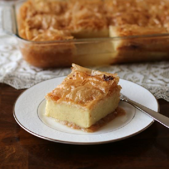 Greek Creamy Custard Pastry