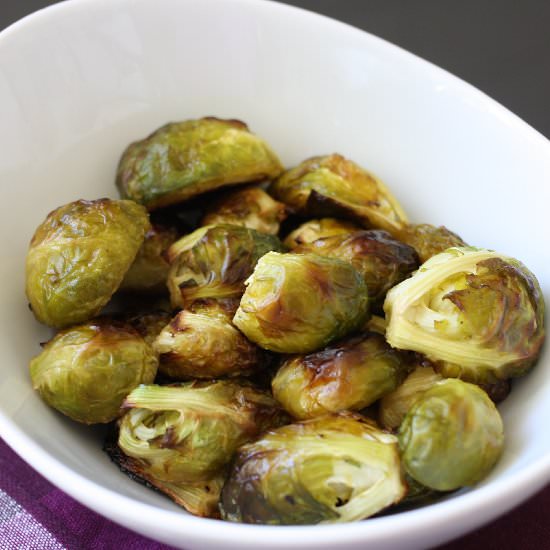 Maple Roasted Brussels Sprouts