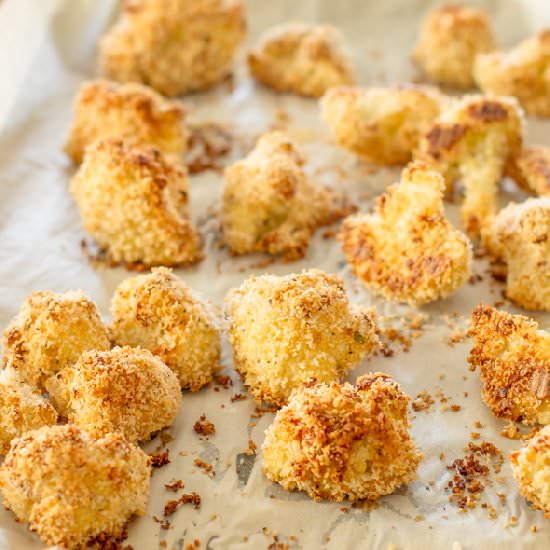 Baked Breaded Cauliflower Florets