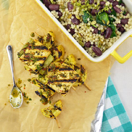Grilled Tofu and Summer Squash