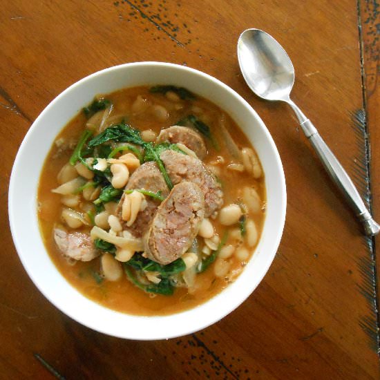 Creamy White Bean and Chorizo Stew