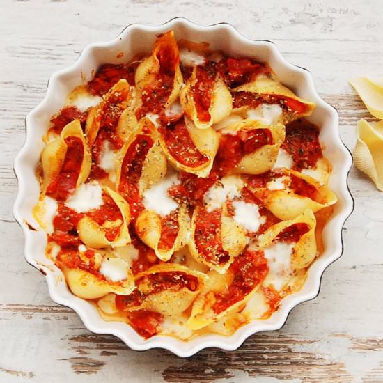 Stuffed Shells with Salami