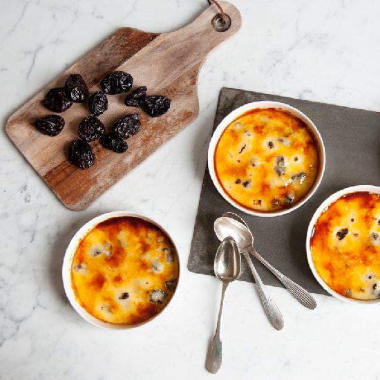 Semolina Burnt Creams with Prunes