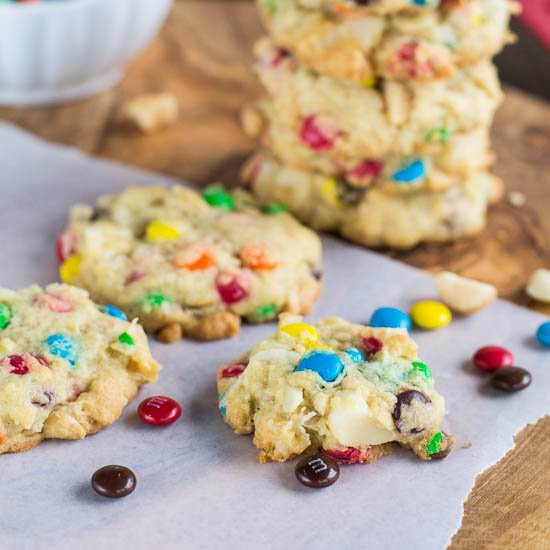 M&M, Coconut, Macadamia Cookies