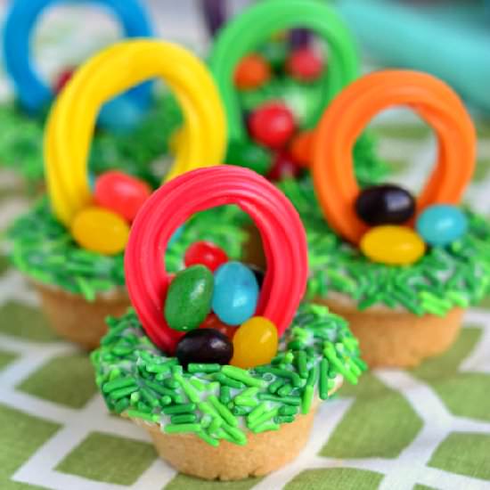 Easter Basket Cookie Cups