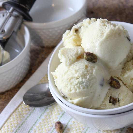 Saffron Rose Pistachio Ice Cream