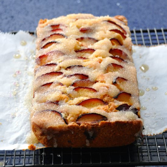 Plum & Citrus Drizzle Cake