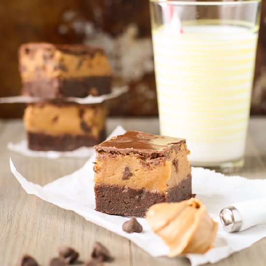 Peanut Butter Cookie Dough Brownies