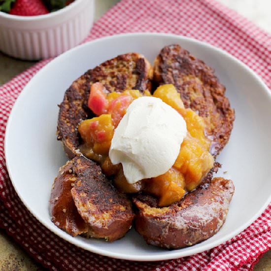 French Toast with Rhubarb-Mango
