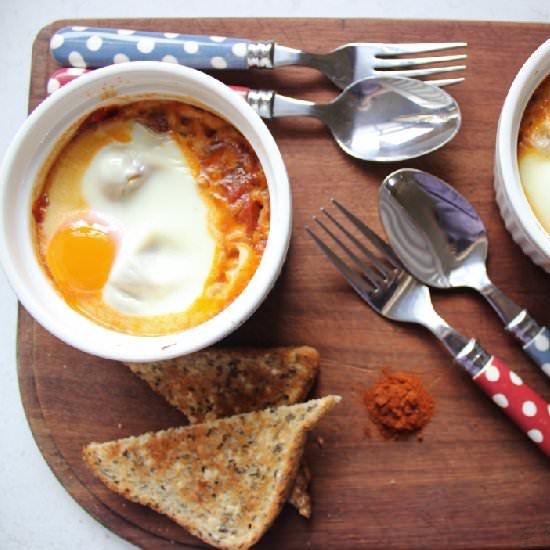 Vegetarian Baked Eggs