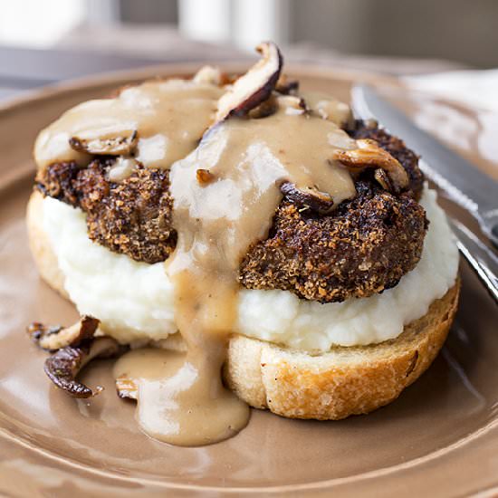 Crispy Meatloaf Patty Sandwich