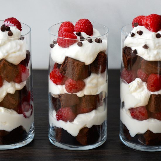 Individual Fruit & Brownie Trifles